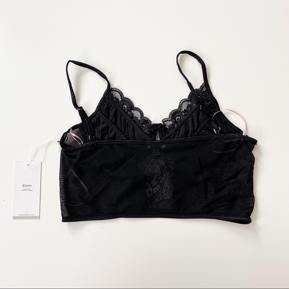 NWT Black Lace Bralette w/ Mesh Back - Picture 7 of 9